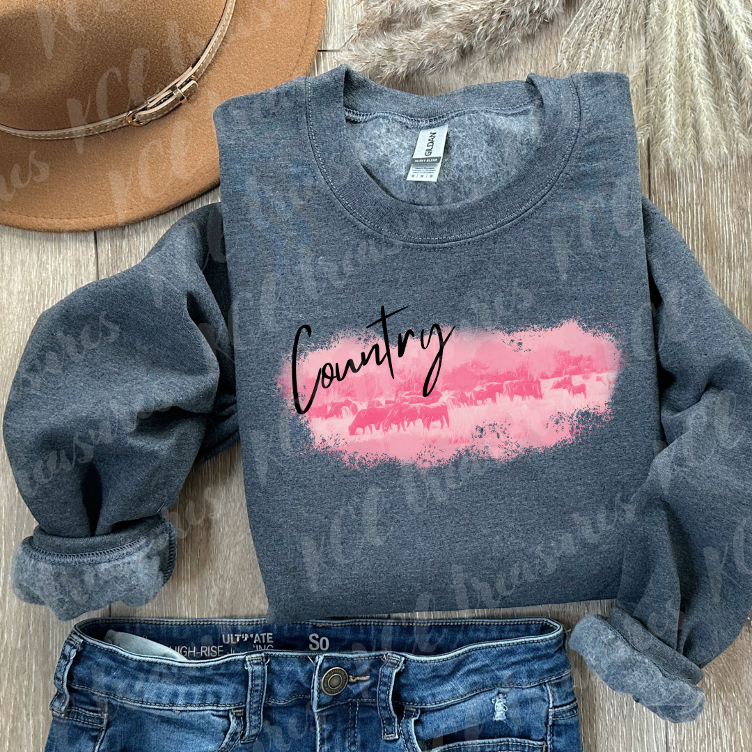 Country Pink Sweatshirt