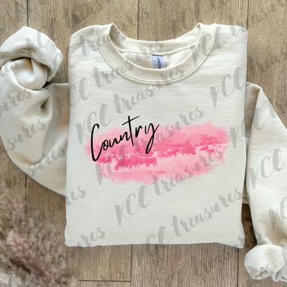 Country Pink Sweatshirt