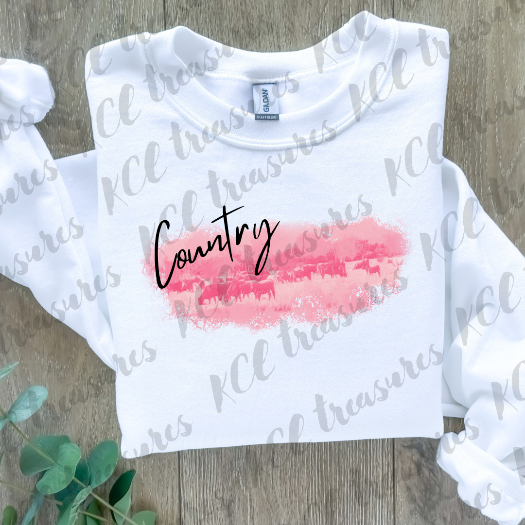 Country Pink Sweatshirt